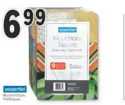 Familiprix ESSENTIEL, Tissues, 9 packs offer