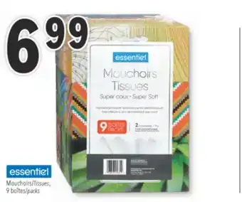 Familiprix ESSENTIEL, Tissues, 9 packs offer