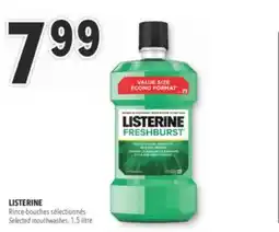 Familiprix LISTERINE, Selected mouthwashes, 1,5 litre offer