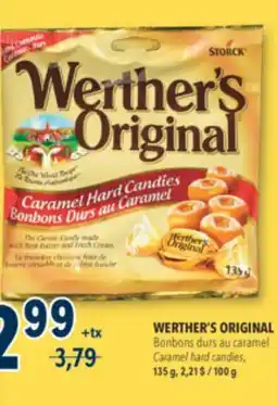 Familiprix WERTHER'S ORIGINAL, Caramel hard candies, 135 g offer