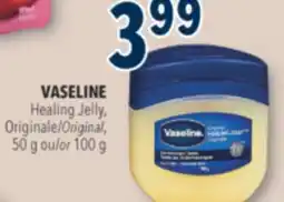 Familiprix VASELINE Healing Jelly, Original 50 g or 100 g offer