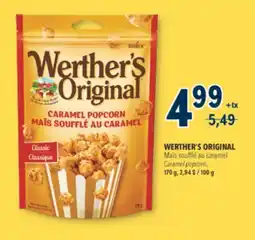 Familiprix WERTHER'S ORIGINAL, Caramel popcorn, 170 g offer