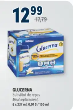 Familiprix GLUCERNA Meal replacement, 6 x 237 ml, 0,91 $ / 100 ml offer