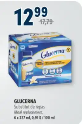 Familiprix GLUCERNA Meal replacement, 6 x 237 ml, 0,91 $ / 100 ml offer