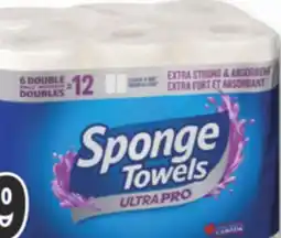 Familiprix SPONGE TOWELS, Ultra Pro, Paper towels, 6 double rolls offer