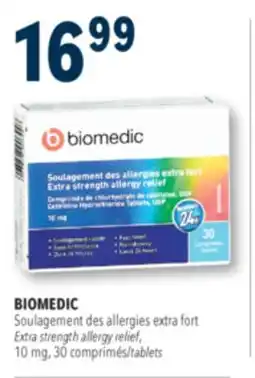Familiprix BIOMEDIC Extra strength allergy relief 10 mg, 30 tablets offer