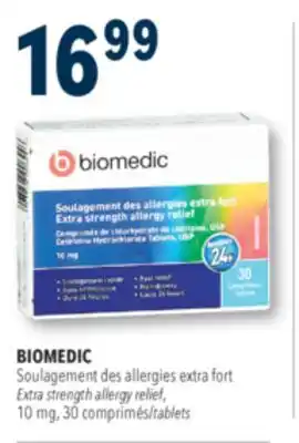 Familiprix BIOMEDIC Extra strength allergy relief 10 mg, 30 tablets offer