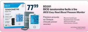 Familiprix BIOS DIAGNOSTICS, Selected blood pressure monitor offer