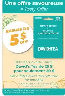 Familiprix David's Tea gift card offer