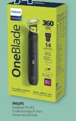 Familiprix PHILIPS OneBlade Pro 360, Trimmer face and body offer