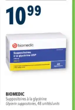 Familiprix BIOMEDIC, Glycerin suppositories, 48 unités offer