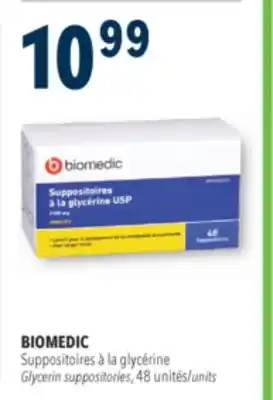Familiprix BIOMEDIC, Glycerin suppositories, 48 unités offer