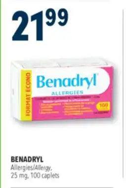 Familiprix BENADRYL, Allergy, 25 mg, 100 caplets offer