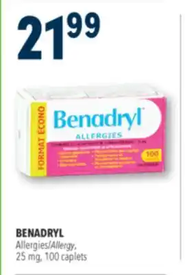 Familiprix BENADRYL, Allergy, 25 mg, 100 caplets offer