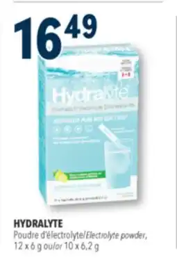 Familiprix HYDRALYTE Electrolyte powder 12 x 6 g or 10 x 6,2 g offer