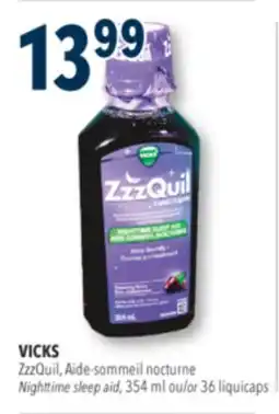Familiprix VICKS, ZzzQuil, Nighttime sleep aid, 354 ml offer