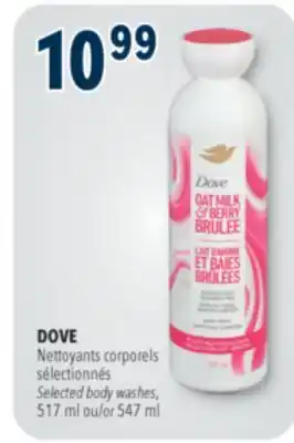 Familiprix DOVE Selected body washes, 517 ml or 547 ml offer