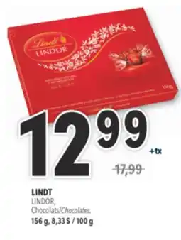 Familiprix LINDT, Lindor, Chocolate, 156 g offer