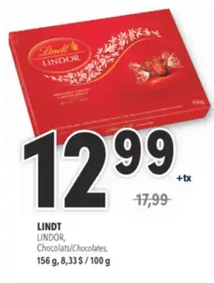 Familiprix LINDT, Lindor, Chocolate, 156 g offer