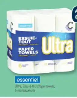 Familiprix ESSENTIEL, Ultra, Paper towels, 6 rolls offer