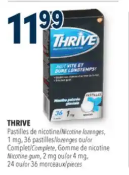 Familiprix THRIVE, Nicotine lozenges, 1 mg, 36 lozenges offer