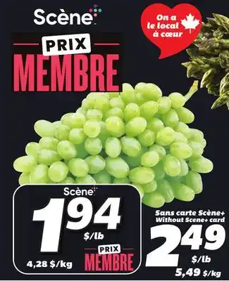 IGA SEEDLESS GREEN GRAPES offer
