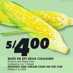 IGA PEACHES AND CREAM CORN ON THE COB offer