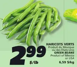 IGA GREEN BEANS offer