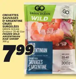 IGA GREEN OCEAN Grosseur 20-40 Size FROZEN WILD ARGENTINIAN RAW SHRIMP offer