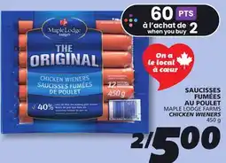 IGA MAPLE LODGE FARMS CHICKEN WIENERS offer
