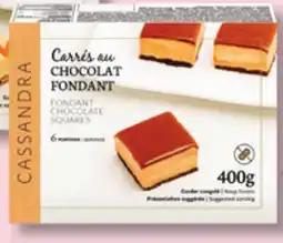 IGA CASSANDRA LOIGNON FROZEN FONDANT CHOCOLATE OR DULCE DE LECHE CHEESE SQUARES offer