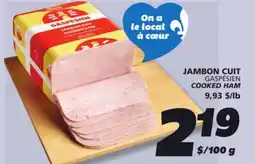 IGA GASPÉSIEN COOKED HAM offer