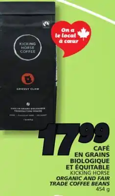 IGA KICKING HORSE ORGANIC AND FAIR TRADE COFFEE BEANS offer