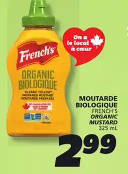 IGA FRENCH'S ORGANIC MUSTARD offer