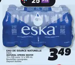 IGA ESKA NATURAL SPRING WATER offer