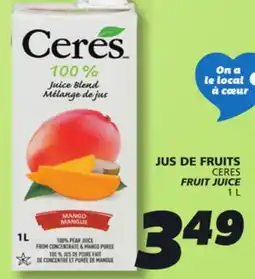 IGA CERES FRUIT JUICE offer