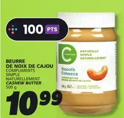 IGA COMPLIMENTS SIMPLE NATURELLEMENT CASHEW BUTTER offer