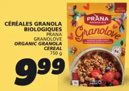 IGA PRANA GRANOLOVE ORGANIC GRANOLA CEREAL offer