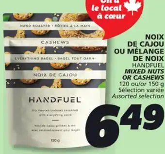 IGA HANDFUEL MIXED NUTS OR CASHEWS offer