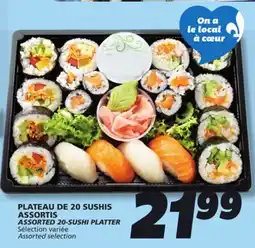 IGA ASSORTED 20-SUSHI PLATTER offer