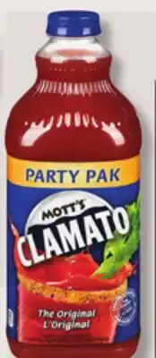IGA MOTT'S CLAMATO TOMATO CLAM COCKTAIL offer