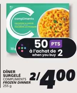 IGA COMPLIMENTS FROZEN DINNER offer