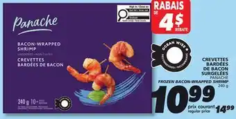 IGA PANACHE FROZEN BACON-WRAPPED SHRIMP offer