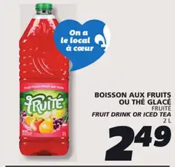 IGA FRUITÉ FRUIT DRINK OR ICED TEA offer