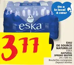 IGA ESKA NATURAL SPRING WATER offer