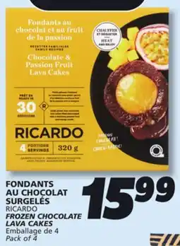 IGA RICARDO FROZEN CHOCOLATE LAVA CAKES offer