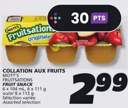 IGA MOTT'S FRUITSATIONS FRUIT SNACK offer