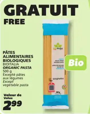 IGA BIOITALIA ORGANIC PASTA offer