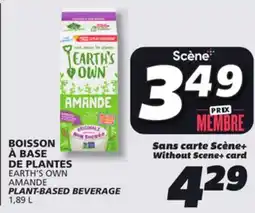 IGA EARTH'S OWN AMANDE PLANT-BASED BEVERAGE offer