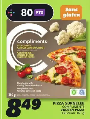 IGA COMPLIMENTS FROZEN PIZZA offer